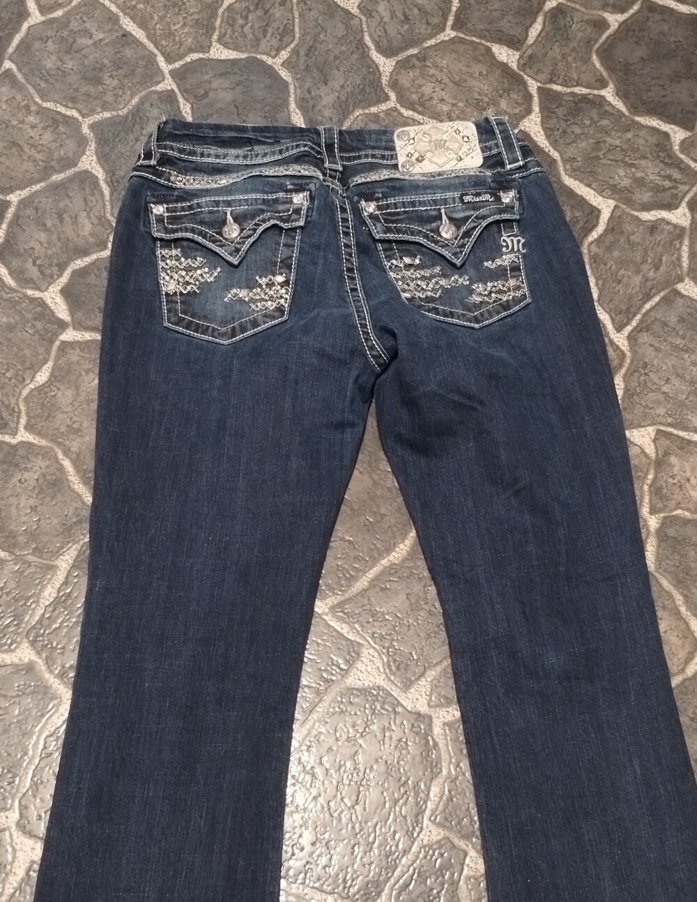 MISS ME women's mid rise boot cut jeans 30 " x 35 "  VINTAGE